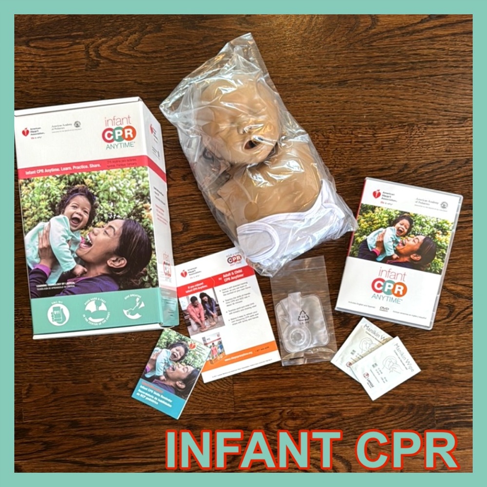NWOT Infant CPR Anytime Kit W/Baby Inflatable Body